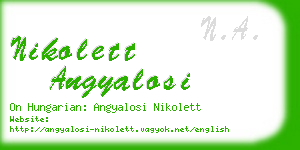 nikolett angyalosi business card
